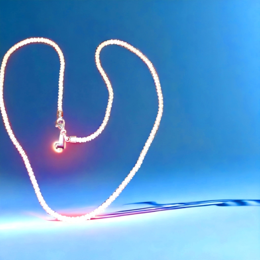 High Quality Solid Sterling Silver Thick Necklace… - image 2